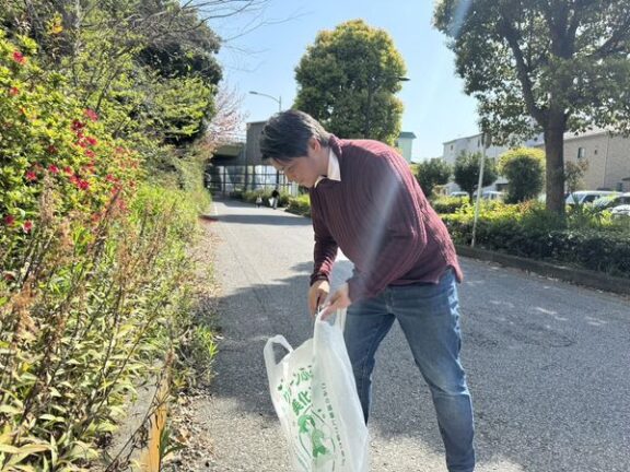 町内会の清掃活動に参加